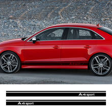 Наклейки для Audi A4 B5 B6 B7 B8 B9 A3 8P 8V 8L A6 C6 C5 C7 A5 A1 8X A7 A8 Q5 Q7 Q3 Q1 TT, наклейки на двери автомобиля, аксессуары 2024 - купить недорого