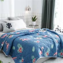 48  2019 New Bedding Flamingo Summer Quilt Blankets Cartoon Comforter Bed Cover Quilting Home Textiles Suitable for Adults Kids 2024 - buy cheap