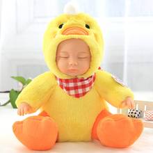 Boneca de pelúcia reborn, coelho, abelha, elefante, coelho, urso, brinquedos de 17cm, boneco de pelúcia de meninas, brinquedo de bebê dormindo 2024 - compre barato