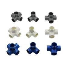 Garden Inner diameter 32mm Stereoscopic PVC Water Pipe Connector 3D Tee Cross 5-Way Equal Port Tube Adapter Tank Drainage Fittin 2024 - buy cheap