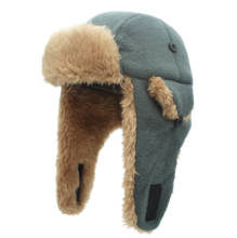 Conectável chapéu de esqui, gorro trapper para meninos e crianças, à prova de vento, de inverno russo com aletas grandes 2024 - compre barato