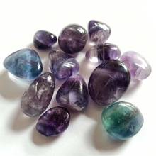 MOKAGY Natural Polished Rainbow Fluorite Tumbled Stones Healing Colorful Crystal 300g 2024 - buy cheap