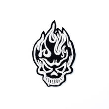 SKULL Size:4.4X6.8cm DIY Cloth Patch Badge Embroidered Cute Badges Hippie Iron On Kids Cartoon Patches For Clothes Stickers 2024 - buy cheap