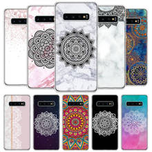 Capa floral de mandala para samsung, capinha para celular galaxy s20 s21 ultra s10 note 10 9 8 s9 s8 fe j4 lite plus + s7 edge 2024 - compre barato