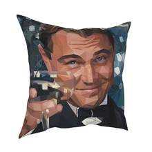 Great Gatsby Square Pillow Case Polyester Cushions for Sofa Leonardo Dicaprio Funny Pillowcase 2024 - buy cheap