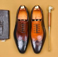 Sapatos de couro masculinos, luxuosos, para negócios, festa, casual, loafers, baixos, sapatos formais, casamento, boate, festa, sapatos 2024 - compre barato