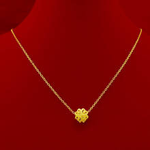 Корейская мода 14K золотые ювелирные изделия Подвески короткое ожерелье с подвеской для женщин Свадебное Ожерелье Подвеска ювелирные изделия 2024 - купить недорого