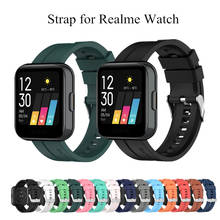 Silicone Wrist Band For Realme Watch Strap Replacement Bracelet Durable Wristband For Realme Smartwatch Band Accessories 2024 - buy cheap