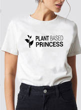 Camiseta feminina de algodão estampada à base de plantas, manga curta, gola redonda, natal, casual, nas cores preta e branca 2024 - compre barato