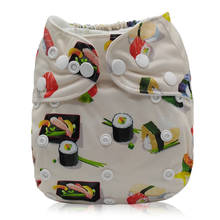Pañal de tela para bebé reutilizable, cubierta lavable de dibujos de gatos, verde, impermeable, de bolsillo, de 3 a 15kg, 2020 2024 - compra barato