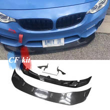 CF Kit Real Carbon Fiber Front Lip Fit For BMW M3 M4 F80 F82 F83 Spoiler Front Bumper 2013 UP Car Styling 2024 - buy cheap