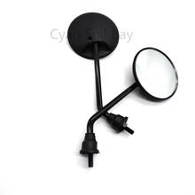 Round mirror Single curved black rod 8mm 10mm screws universal Motorcycle Mirror Scooter E-Bike Rearview Mirrors for Honda 2024 - buy cheap