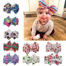 2020 Printing Turban Headband Baby Girls Hair Accessories Bullet Fabric Photo Props Newborn Headwraps Kids Bows Headband 2024 - buy cheap