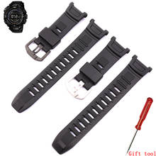Watch accessories waterproof rubber strap pin buckle for Casio resin strap PRG-130Y/PRW-1500Y series men's mountaineering strap 2024 - buy cheap