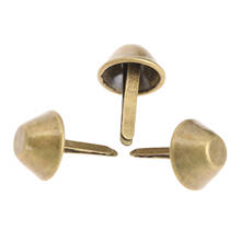 100pcs Brass Nails 15mm Bucket Tacks Double Feet Pins 2-feet Studs Iron Antique Furniture screw Decorative Jewelry Box Nail Bags 2024 - buy cheap