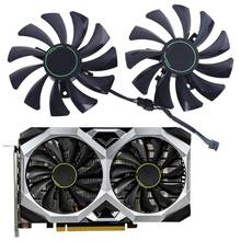 Reemplazo de ventilador de refrigeración, HA9010H12F-Z, 4 pines, para MSI GTX 1060, 1660Ti, RTX 2060, 1 par 2024 - compra barato