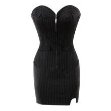 Corset Mini Skirt for Women Gothic Zip Boned Bustier Office Dress Up Showgirl Carnival Halloween Party Costume Steampunk 2024 - buy cheap