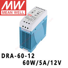 Mean Well-fuente de alimentación conmutada de salida única, DRA-60-12 DC 12V meanwell, carril DIN 60W 2024 - compra barato