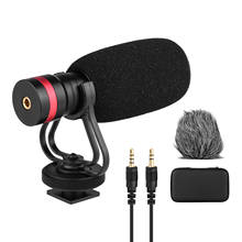 Cardioid Directional Condenser Microphone with Anti-Shock Mount 3.5mm TRS and TRRS Audio Output Cables for Smartphones Cameras 2024 - buy cheap