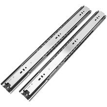Three-section Drawer Runners with Ball Bearing 2pcs/lot Thicken Full Extension Heavy Duty Mute Metal Slide Rail for Drawer 2024 - buy cheap