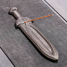 Креативный винтажный меч в форме ладана горелка Керамическая Ретро подставка для ароматических палочек кадильница для ароматерапии украшения для домашнего офиса 2024 - купить недорого