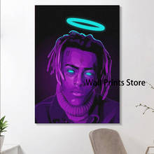 XXXtentacion-pintura en lienzo, imagen de neón, retrato de Arte de pared, decoración del hogar, pinturas, imagen de estrella abstracta, Póster Artístico e impresiones 2024 - compra barato