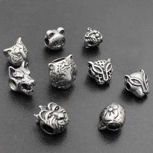 316l Stainless Steel 2-5mm Hole Vintage Animal Bead Leopard Charm Fit Original Charm Bracelet Necklace DIY Jewelry Making 2024 - buy cheap
