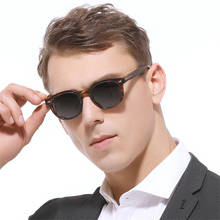 Evove óculos de sol polarizado, homens, mulheres, redondo, masculino, acetato, tartaruga, moda, design de luxo vintage 2024 - compre barato