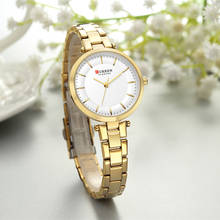 Curren relógio de pulso ultrafino e impermeável, relógio de quartzo feminino de marca de luxo com pulseira de malha, 2020 2024 - compre barato