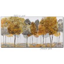 Textured Birch Tree Art 100% Hand Painted Canvas Oil Painting Wall Decorative Items Wall Pictures Artwork For Modern Home Decor 2024 - buy cheap