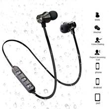 Fone de ouvido XT11 Bluetooth, earbuds magnéticos´sem fio com microfone para iPhone Samsung e Xiaomi, fita para pescoço para esportes 2024 - compre barato