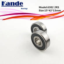 Kande 6302RS 2PCS ABEC-5 6302 2RS Single Row Deep Groove Ball Bearing 15x42x13 mm High Quality 6302RZ 2024 - buy cheap