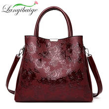 2020 Printed Flowers Women Bag Handbag Shoulder Crossbody Bags PU Leather Big Bag Casual Designer Female Bolsas sac a main 2024 - buy cheap