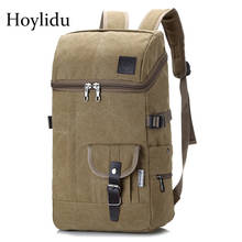 Multifunctional Large Capacity Canvas Backpack Men Mountaineering Travel Bag Trekking Rucksack Large Casual Back Pack Men's Gift 2024 - buy cheap