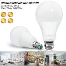 E27 светодиодный светильник SMD2835 E14 Светодиодный лампа для дома светильник Лампада AC220V-240V 3 Вт, 6 Вт, 9 Вт, 12 Вт, 15 Вт, 18 Вт, 20 Вт, хит продаж энергосберегающий Светодиодный точечный светильник Настольная лампа 2024 - купить недорого