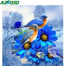 AZQSD Full Drill Diamond Painting Bird Flower Cross Stitch Handicraft Diamond Embroidery Animals Mosaic Needlework Home Decor 2024 - buy cheap