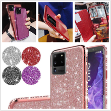 Capa de glíter de cristal para samsung, capa para samsung a42, a21s, a11, a01, a31, a41, a51, a71, galaxy a30s, a50s, a20s, a10s, a40, amortecedor 2024 - compre barato