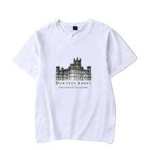 cool Tshirt Classic Apparel O-Neck cotton T-Shirt Downton Abbey castle print Harajuku Tops Tee 2024 - buy cheap