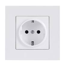 Power Socket Plug 16A 250V EU Standard Electrical Outlet 86mm * 86mm White Panel Wall Socket Wall Electric Sockets Outlet 2024 - buy cheap