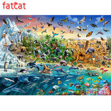 FATCAT-pintura de diamante 5d diy del mundo ártico, cuadrados o redondos de imitación bordado de diamantes, decoración del hogar, AE2355 2024 - compra barato