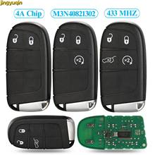 Jingyuqin Remote Smart Car Key 433mhz 4A Chip For Jeep Renegade Compass M3N-40821302 2/3/4 Button Keyless Entry SIP22 Blade 2024 - buy cheap