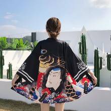 2020 Japanese Yukata Kimono Asian Fashion Women Samurai Costume Traditional Japanese Kimonos Harajuku Cardigan Haori 10245 2024 - buy cheap