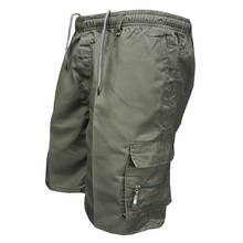 Short Homme Men's Clothing Shorts For Men Summer Multi Pocket Drawstring Baggy Cargo Shorts Casual Knee Length Fitness 2024 - buy cheap