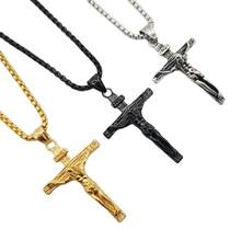 Christiam 316 Stainless Steel INRI Crucifix Jesus Cross Pendant Necklaces INRI Cross Men Religious Christian Jewelry Dropship 2024 - buy cheap