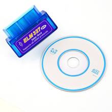 Estilo de carro mini elm327 obd2 ii, ferramenta de scanner sem fio para diagnóstico de automóveis, ferramenta azul portátil, imperdível 2024 - compre barato