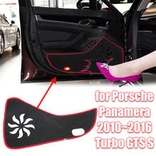 Carpet Decal Trim Protection Polyester Car Door Anti Kick Pad Sticker for Porsche Panamera 2010~2016 Turbo GTS S Protective Mat 2024 - buy cheap