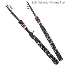 2.7m Camouflage 7  Section Carbon Fiber Lure Fishing Rod Ultra Light Spinning / Casting Fishing Pole 2024 - buy cheap