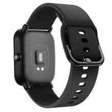 Силиконовый ремешок для часов xiaomi huami amazfit gts, спортивный браслет для amazfit bip gtr, браслет для huauwei GT 2 galaxy active 2024 - купить недорого