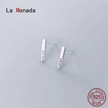 La Monada-pendientes de plata de ley 925 para mujer, joyería fina minimalista, con cierre de tuerca, G3491 coreano, 925 2024 - compra barato