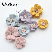 20pcs/lot 4CM or 5CM Handmade flowers DIY accessories Sheep pen material hair accessories hair accessories hair clip material 2024 - buy cheap